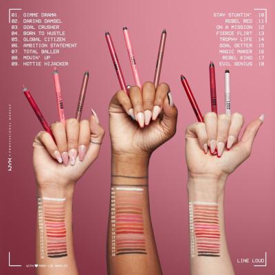 NYX Professional Makeup Line Loud Creion de buze pentru femei 1,2 g Nuanţă 11 Rebel Red