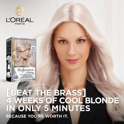 L&#039;Oréal Paris Préférence Le Blonding Toner Vopsea de păr pentru femei 60 ml Nuanţă Platinum Pearl