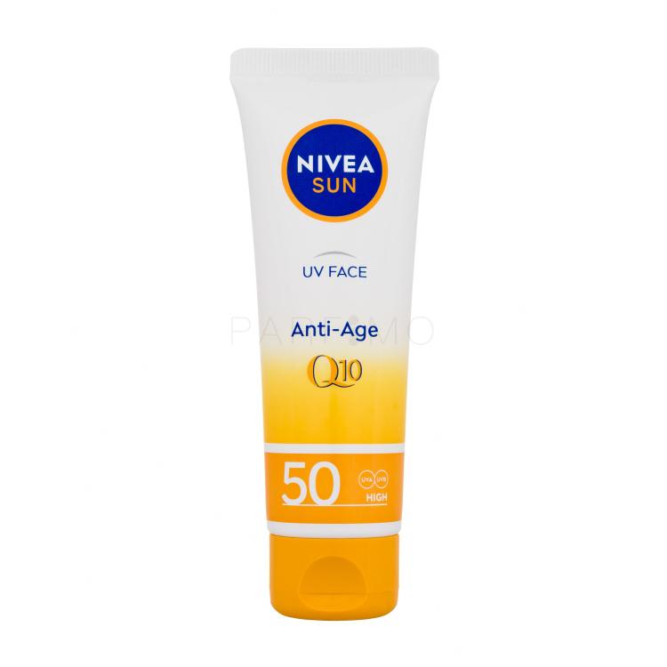 Nivea Sun UV Face Q10 Anti-Age SPF50 Pentru ten pentru femei 50 ml