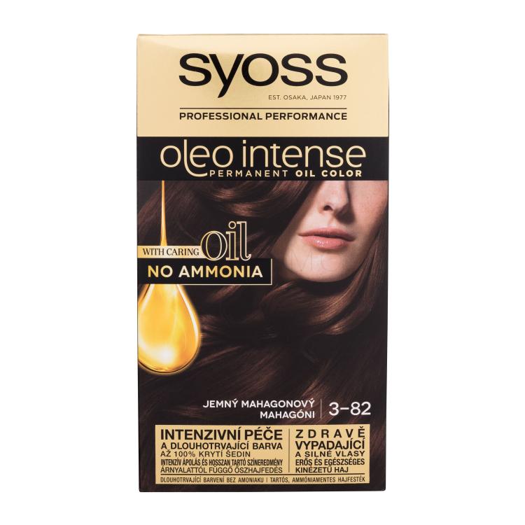 Syoss Oleo Intense Permanent Oil Color Vopsea de păr pentru femei 50 ml Nuanţă 3-82 Subtle Mahogany