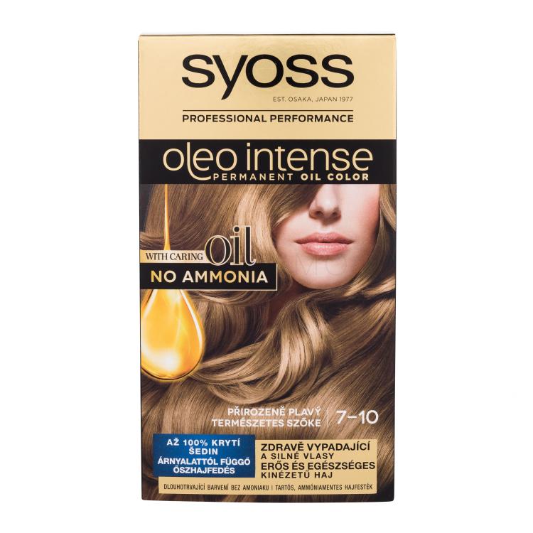 Syoss Oleo Intense Permanent Oil Color Vopsea de păr pentru femei 50 ml Nuanţă 7-10 Natural Blond