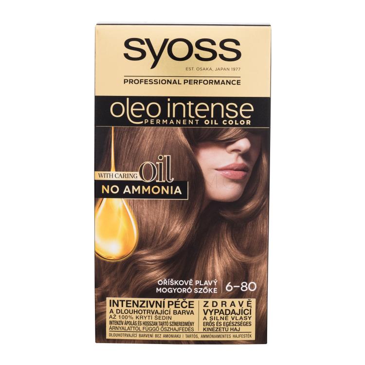 Syoss Oleo Intense Permanent Oil Color Vopsea de păr pentru femei 50 ml Nuanţă 6-80 Hazelnut Blond