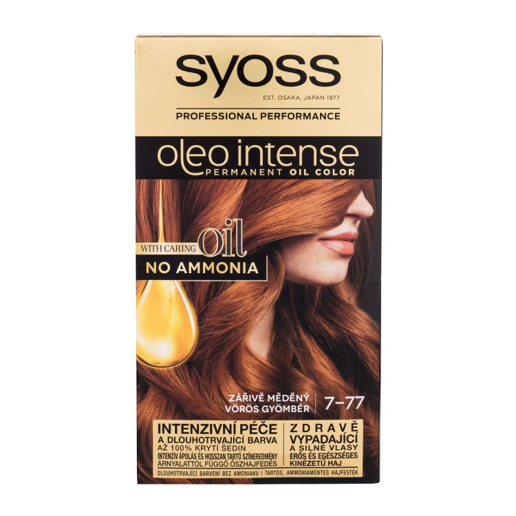 Syoss Oleo Intense Permanent Oil Color Vopsea de păr pentru femei 50 ml Nuanţă 7-77 Red Ginger