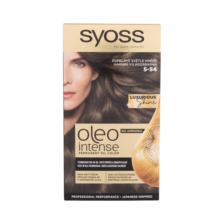 Syoss Oleo Intense Permanent Oil Color Vopsea de păr pentru femei 50 ml Nuanţă 5-54 Ash Light Brown