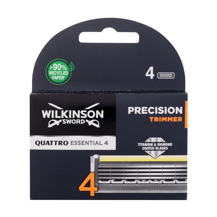 Wilkinson Sword Quattro Essential 4 Precision Trimmer Rezerve lame pentru bărbați Set