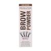 Makeup Revolution London Brow Powder Stamp &amp; Stencil Fard pentru femei 0,65 g Nuanţă Dark Brown