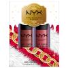 NYX Professional Makeup Mrs. Claus Lip Cream Duo Set cadou Ruj de buze Soft Matte Lip Cream 8 ml Rome + ruj de buze Soft Matte Lip Cream 8 ml Cannes