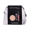 Rimmel London Extra Super Lash Set cadou Mascara Extra Super Lash 8 ml + Pudra Stay Matte 14 g 001 Transparent + ruj Stay Matte 5,5 ml 110 Blush + geantă cosmetică Ambalaj deteriorat