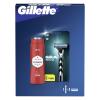 Gillette Mach3 Set cadou Aparat de ras 1 buc + capete de schimb 1 buc + gel de duș și șampon Old Spice Whitewater 3în1 250 ml