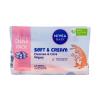 Nivea Baby Soft &amp; Cream Cleanse &amp; Care Wipes Șervețele faciale pentru copii 2x57 buc