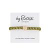 By Eloise London Woven Gold Circle Elastice de păr pentru femei 1 buc Nuanţă Olive Green