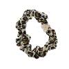 By Eloise London Silk Scrunchie Gold Heart Leopard Elastice de păr pentru femei 1 buc