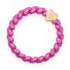 By Eloise London Woven Gold Heart Elastice de păr pentru femei 1 buc Nuanţă Bubblegum Pink
