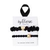 By Eloise London Set The Black Elastice de păr pentru femei 1 buc