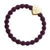 By Eloise London Gold Heart Elastice de păr pentru femei 1 buc Nuanţă Plum
