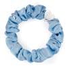 By Eloise London Silk Scrunchie Silver Heart Elastice de păr pentru femei 1 buc Nuanţă Sky Blue