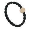 By Eloise London Letter Charms Gold Elastice de păr 1 buc Nuanţă R Black
