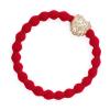 By Eloise London Bling Charms Diamanté Bubble Heart Elastice de păr pentru femei 1 buc Nuanţă Cherry Red