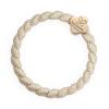 By Eloise London Woven Gold Quatrefoil Elastice de păr pentru femei 1 buc Nuanţă Cream White