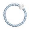 By Eloise London Woven Silver Quatrefoil Elastice de păr pentru femei 1 buc Nuanţă Faded Denim