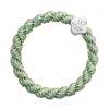 By Eloise London Woven Silver Quatrefoil Elastice de păr pentru femei 1 buc Nuanţă Pistachio