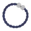 By Eloise London Silver Bling Diamanté Bow Elastice de păr pentru femei 1 buc Nuanţă Navy Blue