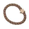 By Eloise London Woven Gold Star Suede Elastice de păr pentru femei 1 buc Nuanţă Suede