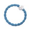 By Eloise London Metallic Silver Quatrefoil Elastice de păr pentru femei 1 buc Nuanţă Sky Blue
