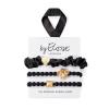 By Eloise London Set Bee Black Elastice de păr pentru femei 1 buc