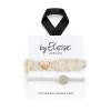 By Eloise London Set Elegant Ivory Elastice de păr pentru femei 1 buc