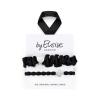 By Eloise London Set Silver &amp; Black Elastice de păr pentru femei 1 buc