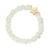 By Eloise London Skinny Silk Scrunchie Gold Star Elastice de păr pentru femei 1 buc Nuanţă Cream