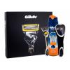 Gillette ProShield Set cadou Aparat de ras 1 buc + Gel de barbierit Fusion Proglide Sensitive Active Sport 170 ml + Étui pentru Aparat de ras 1 buc