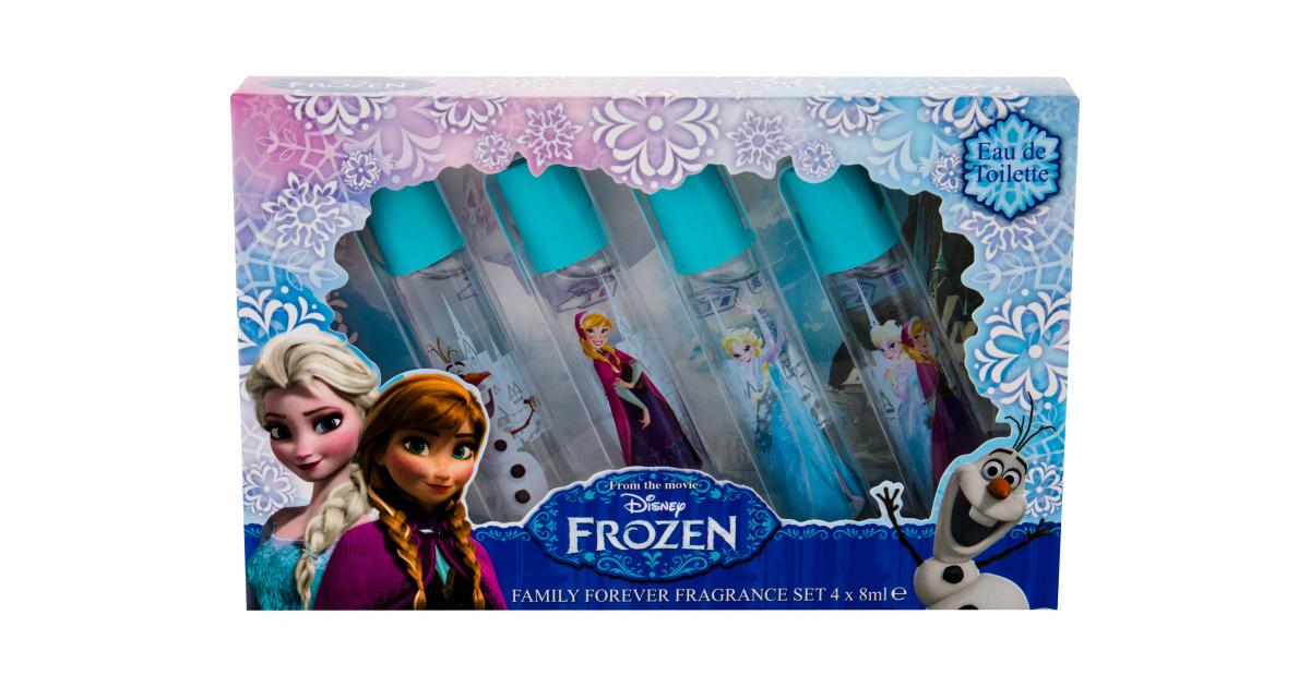 Outflow a little linear Disney Frozen Set cadou pentru copii edt Anna 8 ml + edt Elsa 8 ml + edt  Olaf 8 ml + edt Anna & Elsa 8 ml | Parfimo.ro