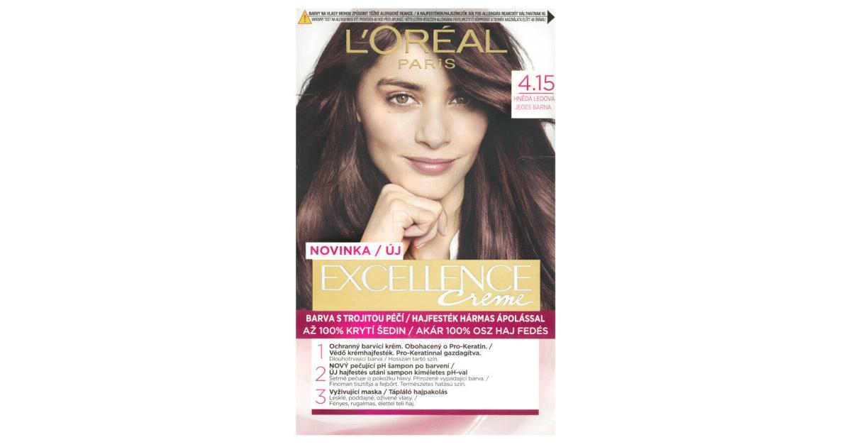 Put Dignified debate L'Oréal Paris Excellence Creme Triple Protection Vopsea de păr pentru femei  48 ml Nuanţă 4,15 Frosted Brown | Parfimo.ro