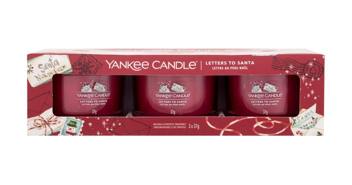 Yankee Candle Letters To Santa Set cadou Lumânare parfumată 3 x 37 g