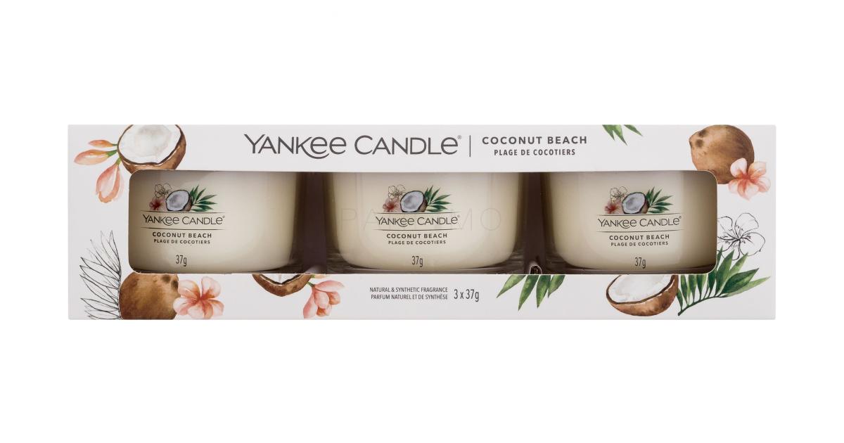Yankee Candle Coconut Beach Set cadou Lumânări parfumate 3 x 37 g Parfimo.ro