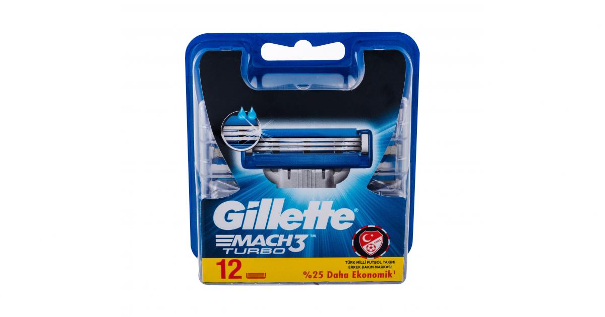 Gillette Mach3 Turbo lame pentru bărbați 12 buc |