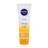Nivea Sun UV Face Q10 Anti-Age SPF50 Pentru ten pentru femei 50 ml