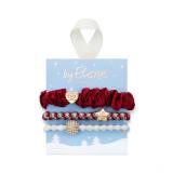 By Eloise London Set Candy Cane Sparkle Elastice de păr pentru femei 1 buc