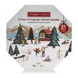 Yankee Candle 24 Days of Fragrance Advent Calendar Set cadou lumânări tip pastilă 24 x 9,8 g + suport din sticlă pentru lumânări tip pastilă