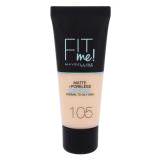 Maybelline Fit Me! Matte + Poreless Fond de ten pentru femei 30 ml Nuanţă 105 Natural Ivory