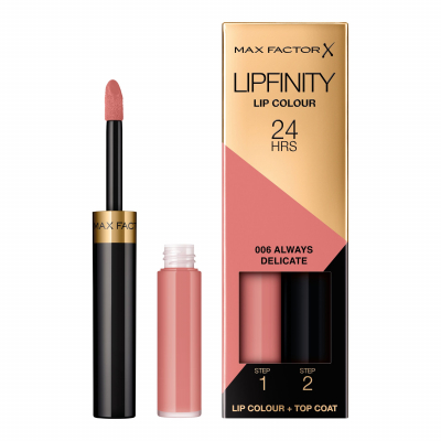 Max Factor Lipfinity 24HRS Lip Colour Ruj de buze pentru femei 4,2 g Nuanţă 006 Always Delicate