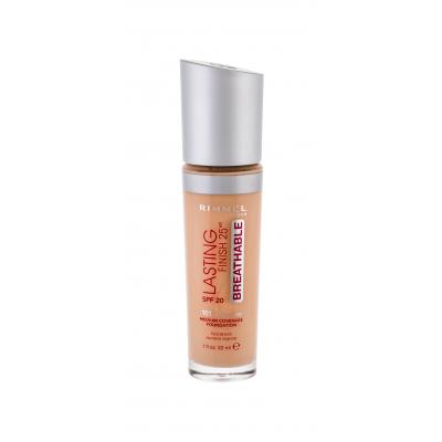Rimmel London Lasting Finish Breathable 25HR SPF20 Fond de ten pentru femei 30 ml Nuanţă 101 Classic Ivory