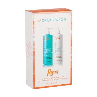 Moroccanoil Repair Set cadou sampon 500 ml + balsam 500 ml Cutie cu defect