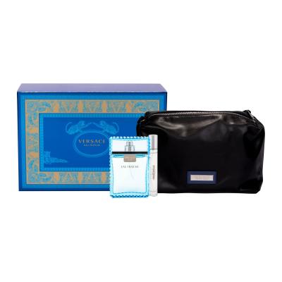 Versace Man Eau Fraiche Set cadou apa de toaleta 100 ml +apa de toaleta 10 ml + geanta cosmetica Cutie cu defect