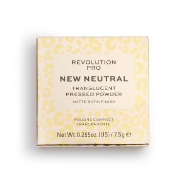 Revolution Pro New Neutral Pressed Powder Pudră pentru femei 7,5 g Nuanţă Translucent