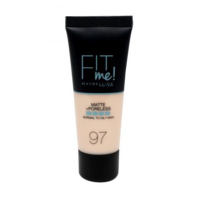 Maybelline Fit Me! Matte + Poreless Fond de ten pentru femei 30 ml Nuanţă 97 Natural Porcelain