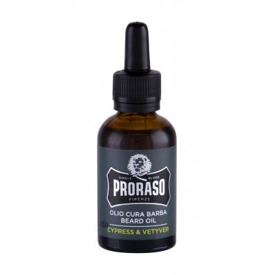 PRORASO Cypress & Vetyver Beard Oil Ulei de barbă pentru bărbați 30 ml