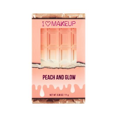 Makeup Revolution London I Heart Makeup Chocolate Duo Palette Iluminator pentru femei 11,2 g Nuanţă Peach And Glow